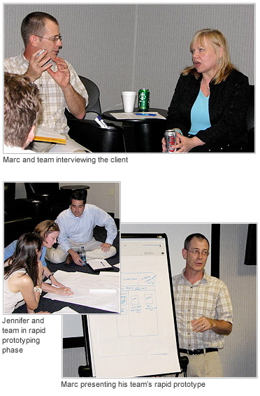 Marc Duisenberg and Jennifer Chaffee of Mouseworksmedia participated in a Design Slam during the Usability Professional’s Association Connecticut's chapter meeting in July 2010. 